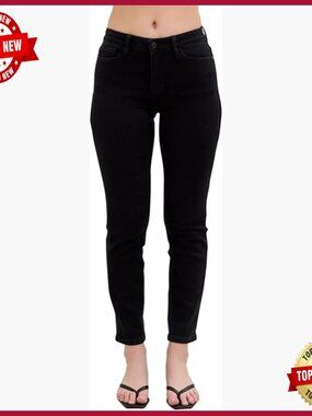 Mid Rise Slim Fit Jeans with Stretch, Size 1, 5-Pocket Design